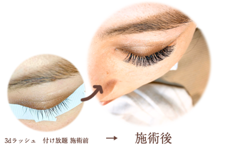 3dラッシュ 施術前→施術後