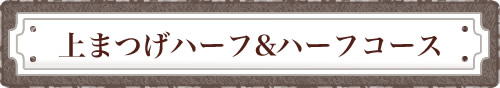 上まつげハーフ&ハーフコース